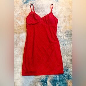 No Boundaries Vibrant Red Mini Body-con  Dress
